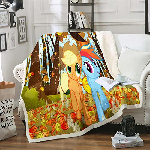 Fgolphd Pony Decke,fleecedecken, Kuscheldecke dünne Decken für Sofa,ultraweich und warm - Mikrofaser 3D-Druck,für Erwachsene und Kinder (8,150x200cm) von Fgolphd