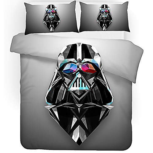 Fgolphd Star Wars Bettwäsche Mit Kissenbezug,Reversible Pattern 100% Mikrofaser, 3D-Digitaldruck Bettbezug Allgemein Für Kinder Und Erwachsene (200 x 200 cm,3) von Fgolphd