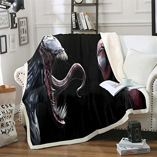 Fgolphd Venom Sci-fi Theme Decke,fleecedecken, Kuscheldecke dünne Decken für Sofa,ultraweich und warm - Mikrofaser 3D-Druck,für Erwachsene und Kinder (11,150x200cm) von Fgolphd