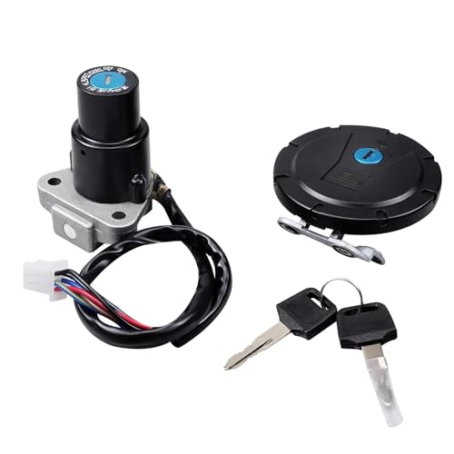 Zündschloss Motorrad Für Für KLR650 1987-2007 Motorrad Zündschloss Tankdeckel Abdeckung Schloss Schlüsselsatz Für KLR 650 2003-2007 von Fguiieqj
