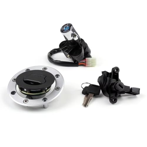 Zündschloss Motorrad Für Suzuki Für GSF600 Für Bandit 1995-2004 Für GSF1200 Für Bandit 1997-2005 Zündschlossschloss & Tankdeckelschlüsselsatz Motorrad von Fguiieqj