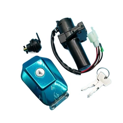 Zündschloss Motorrad Motorrad-Kraftstoff-Gas-Schlüsselschloss-Kit Zündschloss-Verriegelungskappe Schlüsselzündungs-Startschalter Für YBR 125 Für YB 125(B) von Fguiieqj