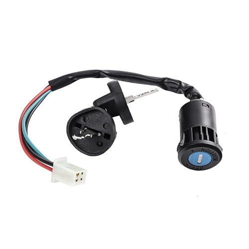 Zündschloss Motorrad Universal Motorrad Mit 4-Draht-Zündschalter Schlüsselstartschalter Türschlösser Für ATV Für Suzuki 50cc-250cc Wasserdicht(A) von Fguiieqj