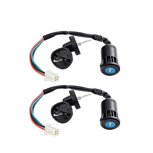Zündschloss Motorrad Universal Motorrad Mit 4-Draht-Zündschalter Schlüsselstartschalter Türschlösser Für ATV Für Suzuki 50cc-250cc Wasserdicht(B) von Fguiieqj