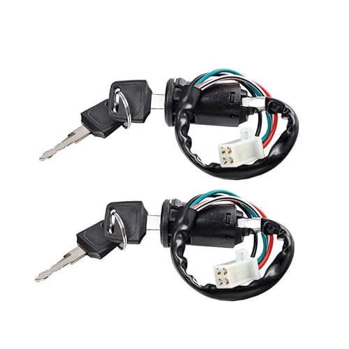 Zündschloss Motorrad Universal Motorrad Mit 4-Draht-Zündschalter Schlüsselstartschalter Türschlösser Für ATV Für Suzuki 50cc-250cc Wasserdicht(D) von Fguiieqj