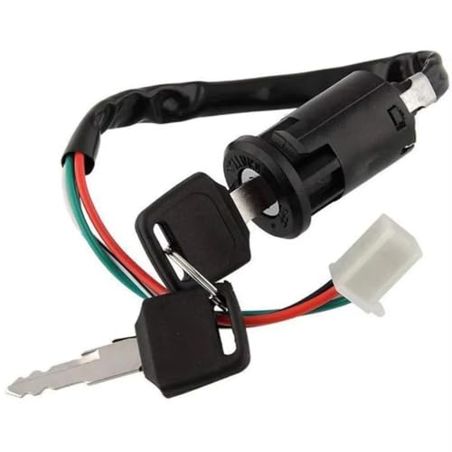 Zündschloss Motorrad Universal-Zündschalter Drei Stromkabel Tastensperre Für Auto Motocross Elektro-Fahrrad-Roller-Batterie von Fguiieqj