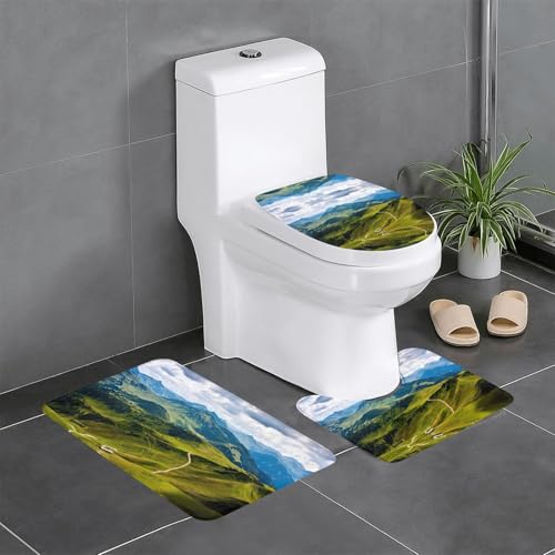 Fgwaauh Badezimmerteppich-Set, 3-teilig, rutschfest, weich, U-förmig, WC für Badezimmer, Badewanne, Dusche Fgwaauh Badezimmerteppich-Set, 3-teilig, rutschfest, weich, U-förmig, WC für Badezimmer, Badewanne, Dusche von Fgwaauh
