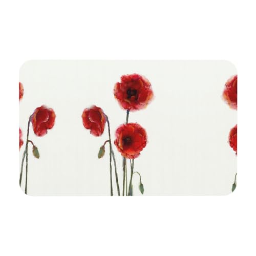 Fgwaauh Mohnblumen Blüten Kieselgur Duschmatte, rutschfest, super saugfähig, schnell trocknend, Badezimmer-Bodenmatte Fgwaauh Mohnblumen Blüten Kieselgur Duschmatte, rutschfest, super saugfähig, schnell trocknend, Badezimmer-Bodenmatte von Fgwaauh