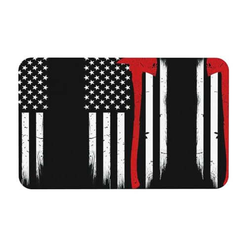 Fgwaauh Red Line Firefighter Usa Flagge Kieselgur Duschmatte, rutschfest, super saugfähig, schnell trocknend, Badezimmer-Bodenmatte Fgwaauh Red Line Firefighter Usa Flagge Kieselgur Duschmatte, rutschfest, super saugfähig, schnell trocknend, Badezimmer-Bodenmatte von Fgwaauh
