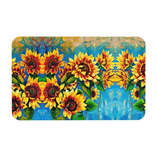 Fgwaauh Sonnenblumen Kieselgur Duschmatte, rutschfest, super saugfähig, schnell trocknend, Badezimmer-Bodenmatte Fgwaauh Sonnenblumen Kieselgur Duschmatte, rutschfest, super saugfähig, schnell trocknend, Badezimmer-Bodenmatte von Fgwaauh