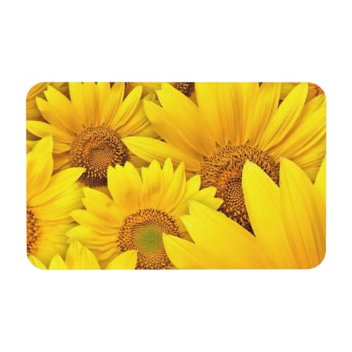 Fgwaauh Sonnenblumen gelbe Blumen Kieselgur Duschmatte rutschfest super saugfähig schnell trocknend Badezimmer Bodenmatte von Fgwaauh