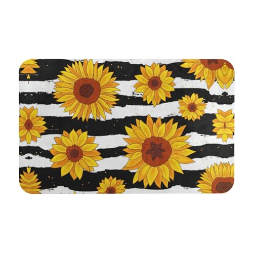 Fgwaauh Stilvolle Sonnenblumen-Diatomeenerde-Duschmatte, rutschfest, super saugfähig, schnell trocknend, Badezimmer-Bodenmatte Fgwaauh Stilvolle Sonnenblumen-Diatomeenerde-Duschmatte, rutschfest, super saugfähig, schnell trocknend, Badezimmer-Bodenmatte von Fgwaauh