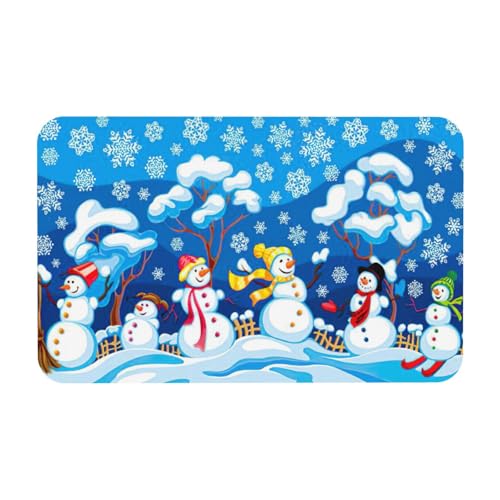 Fgwaauh Winter-Schneemann Kieselgur Duschmatte, rutschfest, super saugfähig, schnell trocknend, Badezimmer-Bodenmatte Fgwaauh Winter-Schneemann Kieselgur Duschmatte, rutschfest, super saugfähig, schnell trocknend, Badezimmer-Bodenmatte von Fgwaauh
