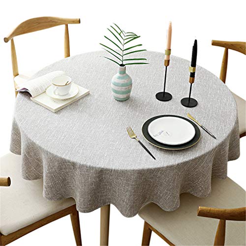 Schwere Runde Tischdecke, Dekorative Einfarbige Tischdecke, Baumwoll Leinen Tischdecke für Küche, Esszimmer, Tischdekoration, Tan, Rund - 180 cm Schwere Runde Tischdecke, Dekorative Einfarbige Tischdecke, Baumwoll Leinen Tischdecke für Küche, Esszimmer, Tischdekoration, Tan, Rund - 180 cm von Fhberni