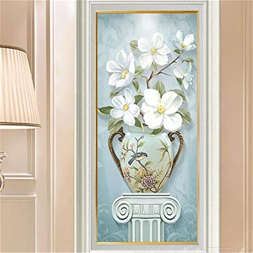 30x60cm Groß Diamond Painting Set Vase Orchidee 5D Diamont Painting Bilder, Diamant Painting Kinder Full Square Diamond Dots Crystal Art Erwachsene DIY Diamond Art für Aesthetic Room Decor Geschenk von Fheeao