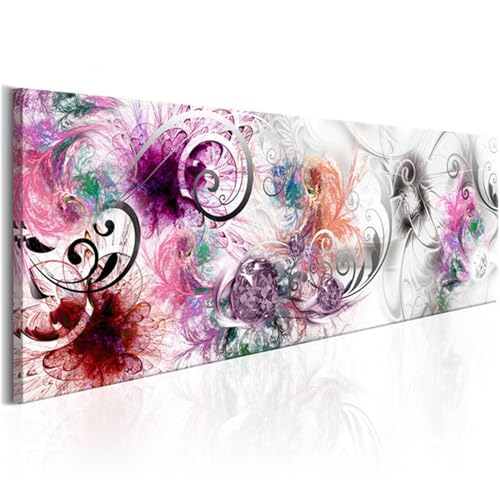 Diamond Painting Erwachsene Groß XXL 140x60cm 5D DIY Diamant Painting Bilder Rot Lila Diamond Art Painting Kits Vollbild Blume Diamond Painting Kinder Kreuzstich Gemälde Set für Home Wand Dekor von Fheeao