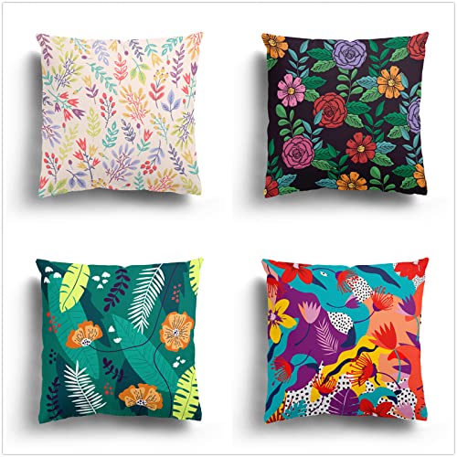 Fheeao Kissenbezug 4er Set 50x50cm Bunte Bet Dekokissen Kissenbezüge Sofakissen Soft Kissenhülle Couch Kissen Mit Verdecktem Reißverschluss Modern Zierkissen Kissenhülle für Wohnzimmer Sofa Auto Fheeao Kissenbezug 4er Set 50x50cm Bunte Bet Dekokissen Kissenbezüge Sofakissen Soft Kissenhülle Couch Kissen Mit Verdecktem Reißverschluss Modern Zierkissen Kissenhülle für Wohnzimmer Sofa Auto von Fheeao