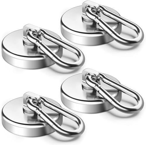 Fhintory Magnethaken Extra Stark 40 KG, 4 Stück Neodym Magnet Haken 36 mm, 360° Drehbar Magnetische haken, Magnet mit Haken für Kühlschränke Küchen Garage Camping Fhintory Magnethaken Extra Stark 40 KG, 4 Stück Neodym Magnet Haken 36 mm, 360° Drehbar Magnetische haken, Magnet mit Haken für Kühlschränke Küchen Garage Camping von Fhintory