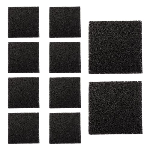 Fhioevt 10 Stück Aktivkohlefilter Matte Filtermatte Katzenklo Carbon Filter Katzenstreukästen Kohlefilter Kompost Behälter Filter Ersatzfilter für Katzentoilette Küche Geruchskontrolle (11x11x1cm) von Fhioevt