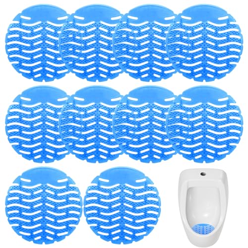 Fhioevt 10 Stück Urinalsieb mit Duft Urinaleinlage Urinal Einsatz Duftsieb Universal Pissoirsieb Spritzschutz Pissoirsieb Lufterfrischer für Jedes ​Pissoir Badezimmer (Blau/Meeresfrische) von Fhioevt