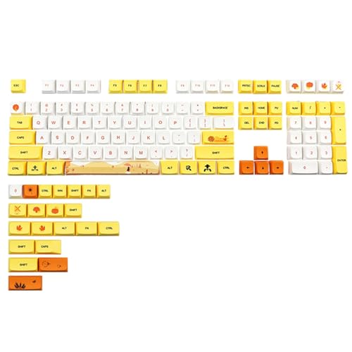 Fhkpsqkcn 129 Tasten Taste Taste Height Dye Sublimation Keycap Set Für Die Mechanische Zolltastatur von Fhkpsqkcn