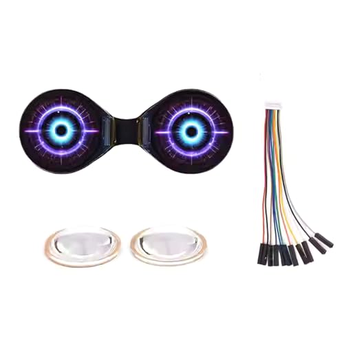 Fhkpsqkcn Doppelauge 0 71 Zoll Rund LCD Anzeigebildschirm Für Wearables Elektronik Doppelte Elektronische Augen von Fhkpsqkcn
