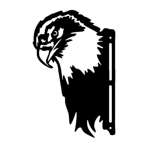 Fhlprte Tiere Gartenstecker,Schwarz Garten Innenhofdekoration,17 * 25cm Metall, rostige Gartendekoration,Silhouette Gartenstecker Rasen-Ornamente für Garten,Terrasse,Balkon,Bauernhof (Adler) von Fhlprte