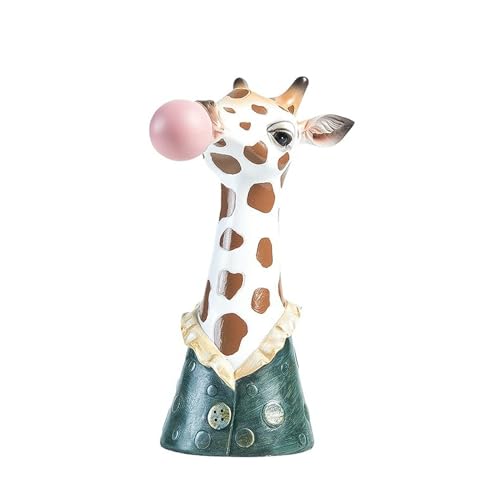 Fhlprte Vase mit Tierkopf aus Kunstharz, Kreative Vase,Tiervase,Kunstvase, getrocknete Blumenvase, Zuhause, Wohnzimmer, Tisch, Kunststatue (Stil 2) von Fhlprte