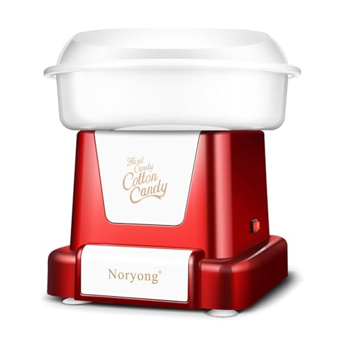 Fhlprte Zuckerwattemaschine, Retro Cotton Candy Machine, 32 * 32cm Rot Weiß - 500 Watt Zuckerwattenmaschiene für zuhause, für Zuckerwatte aus Kristallzucker oder für Hartkaramellen von Fhlprte