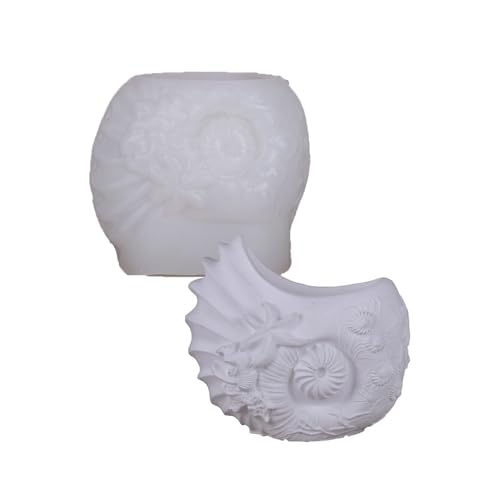 Conch Siliconform Für Handgefertigtes Harzhandwerk Schmuckhalter Dekorative Zement Pflanzer Kunstprojekte Kerzenbecher Form von Fhsqwernm