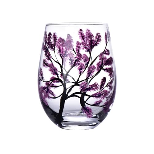 Elegante Weingläser Kreativ Bedrucktes Glas Tasse Elegante Cocktailbecher Vier Jahreszeiten Bäume Weinbecher Für Bier Und Cocktails von Fhsqwernm