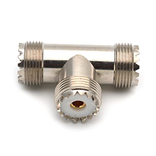 Fhsqwernm 1PC SL16 UHF SO239 Weibliche Triple T Typ 3Way Splitter Stecker S0239 UHF Weibliche Auf Doppel Weibliche Typ T Adapter Fhsqwernm 1PC SL16 UHF SO239 Weibliche Triple T Typ 3Way Splitter Stecker S0239 UHF Weibliche Auf Doppel Weibliche Typ T Adapter von Fhsqwernm
