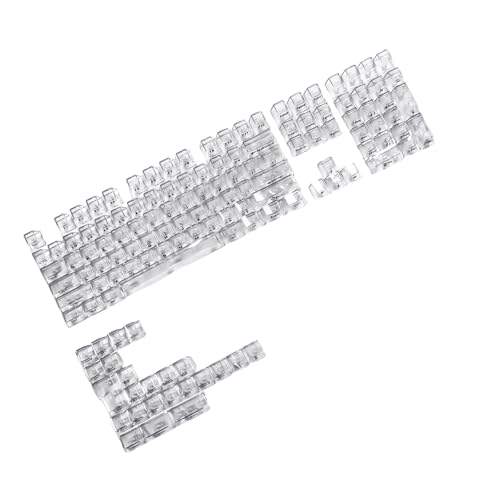 Hohe Transparenz, 10 mm Höhe, Tastenkappen-Set mit 132 Tasten, Seitendruck/Druck oben für anpassbare Tastaturlayouts Hohe Transparenz, 10 mm Höhe, Tastenkappen-Set mit 132 Tasten, Seitendruck/Druck oben für anpassbare Tastaturlayouts von Fhsqwernm