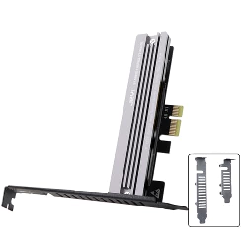 PCIe M.2 Adapter 64Gbps High Speed für M.2 NVMe PCIe mit Kühlkörper und 2 Halterungen von Fhsqwernm