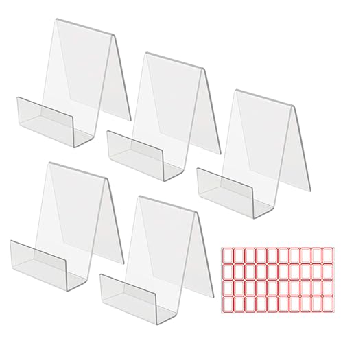 Set Von 5 Robustem Acrylbuch Rack Practical Books Display Stand Holder Für Studentenbüroangestellte Und Buchliebhaber Set Von 5 Robustem Acrylbuch Rack Practical Books Display Stand Holder Für Studentenbüroangestellte Und Buchliebhaber von Fhsqwernm