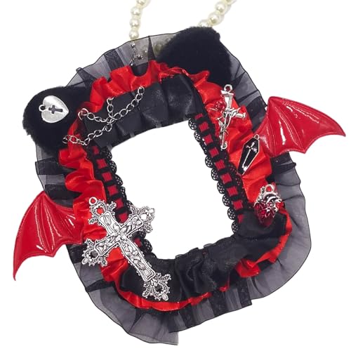 Teufel Bat Wing Photokardhalter Bat Wing Photo Card Display Mit Perlenkette Für Frauen Girl Cosplay Enthusiasten Teufel Bat Wing Photokardhalter Bat Wing Photo Card Display Mit Perlenkette Für Frauen Girl Cosplay Enthusiasten von Fhsqwernm
