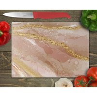 Glas-Schneidebrett Personalisierbar | 20 X 28, 5 cm Verschiedene Mamor Designs von FiLaKreativ