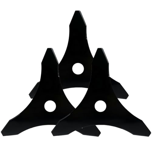 FiTspi 3 Pack 25.4 cm x 3T Freischneider Trimmer Klingen 3 Zähne mit 25,4 mm Bohrung Unkrautschneider Rasenmäher Zubehör für Husqvarna, Stihl Freischneider von FiTspi