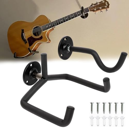 FiTspi Gitarre Wandhalterung Horizontal Aufhänger Akustische E-Gitarre Haken Wandhalterung für Akustikgitarre Klassische Gitarre E-Gitarre Bass Ukulele von FiTspi
