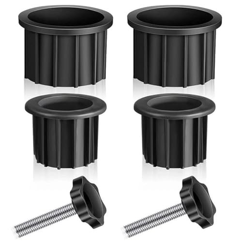 FiTspi Regenschirm-Ständer-Teile, Ersatz-Kits, Kunststoff-Terrassen-Sonnenschirmständer, Ersatzteile, Lochringabdeckung mit M8-Schrauben, schwarzer Sockel, Zubehör für Balkon, Außenbereich, Innenhof von FiTspi