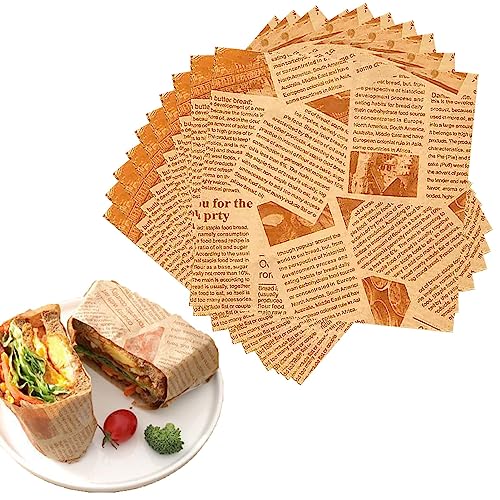 Fiacvrs 100 Blätter Backpapier Für Heißluftfritteuse, Backpapier Fettfeste Pommes Deli Korb Liner Backpapier Öl Absorption(33 x 23cm) von Fiacvrs