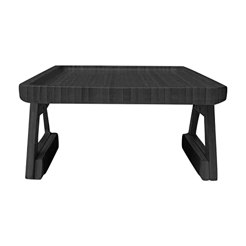 Fiacvrs Holz Sofa Armlehne Tablett, Sofa Arm Clip Tisch, Couch Arm Tisch für breite Sofas, Couchtisch und Beistelltische für kleine Räume (Schwarz) von Fiacvrs