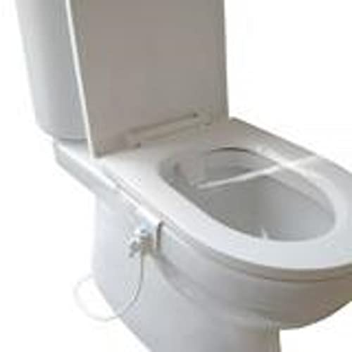Fiacvrs Selbstreinigende Düse, Bidet-Aufsatz für WC-Wassersprüher, für Toilettensitz, einfach zu installieren, nicht elektrisches Bidet mit verstellbarem Frischwasserstrahl (weiß) von Fiacvrs