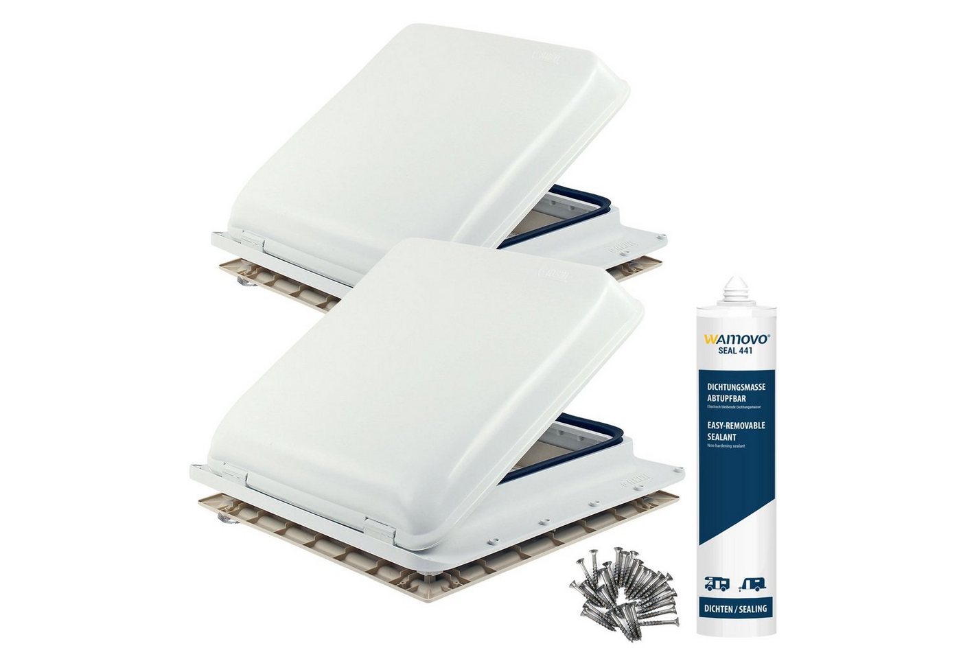 Fiamma Dachfenster 2x Dachfenster Fiamma Vent 40x40 cm Weiß Set von Fiamma