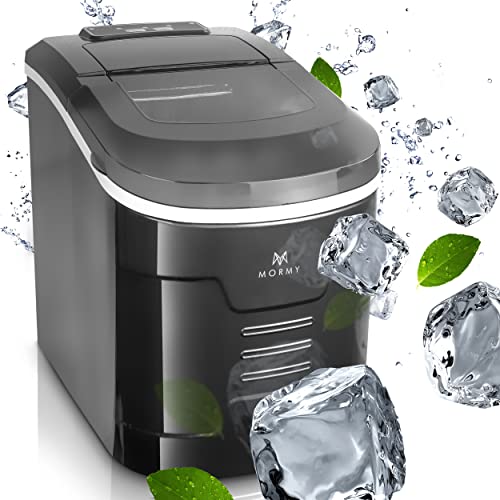 Fianu® Eiswürfelmaschine für Zuhause GS zertifiziert bis 12 kg Eiswürfel in 24 Std Eiswürfelbereiter 2,2 Liter Wassertank 2 Würfelgrößen 9 Stück pro Zyklus ab 6 min Ice Cube Maker Machine von Fianu