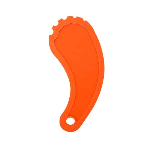 Fiauli Borstenfreies BBQ-Schaber Metall Grill Grill PLA Cleaner Universal Tool für runde V-förmige Grills tragbare Küche Gadget Outdoor Cooking Orange von Fiauli