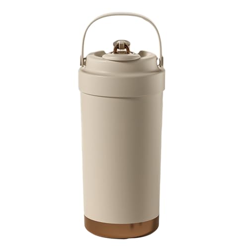 Fiauli Edelstahl Stahlstangen Tasse Doppelwand Isolierte Tasse Kaffee mit Keramik innerer Liner Reisen 500 ml wiederverwendbares tragbares, lecksicheres Design für Heimauto Kaffee 500 ml von Fiauli