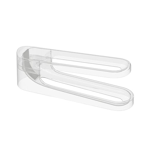 Fiauli Eierstand Rolling-Spender Automatischer Halter Doppelschichtiger Kühlschrank Organizer Transparent Platz sparsames Rack für Küchenarbeitsplatte Aufbewahrungsbox transparent von Fiauli