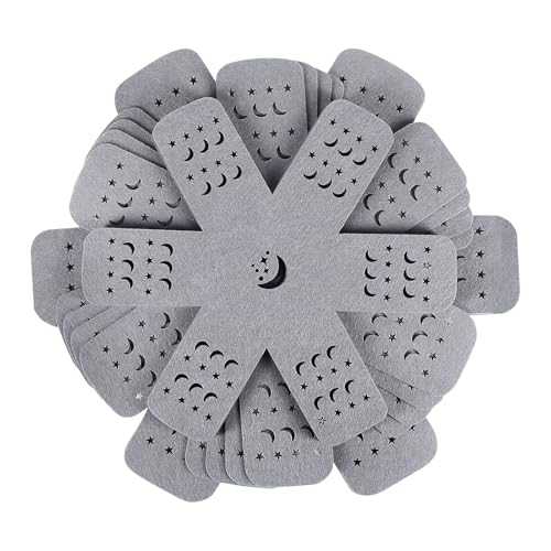 Fiauli Filz-Placemat Set Anti-Schlupf-Topf-Separatoren 12pcs Grey SaPhemat umweltfreundliche Stapelschutzschützer Kochgeschirrteiler Wasserabsorbierer Esstisch Grau 1 Satz von Fiauli