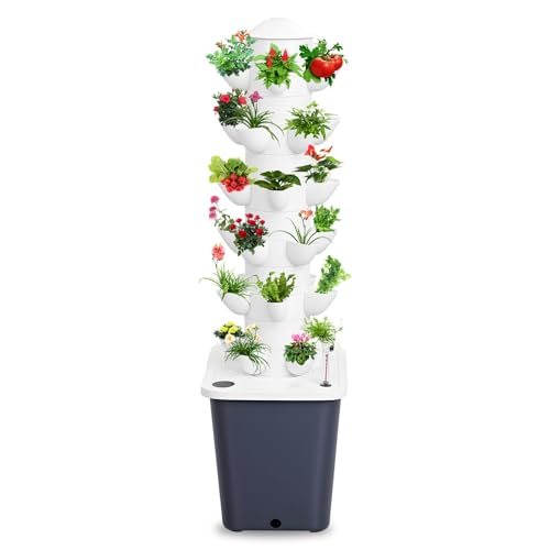 Fiauli Hydroponischer Anbauturm mit 10 -l -Tank, 6 Schichten 30 Pflanzen Innenhydrokroponik Wachstumssystem, Soilless Kultivation Kräuter Obst Gemüse vertikaler Pflanzer Tower Kit Kit Schwarz Fiauli Hydroponischer Anbauturm mit 10 -l -Tank, 6 Schichten 30 Pflanzen Innenhydrokroponik Wachstumssystem, Soilless Kultivation Kräuter Obst Gemüse vertikaler Pflanzer Tower Kit Kit Schwarz von Fiauli